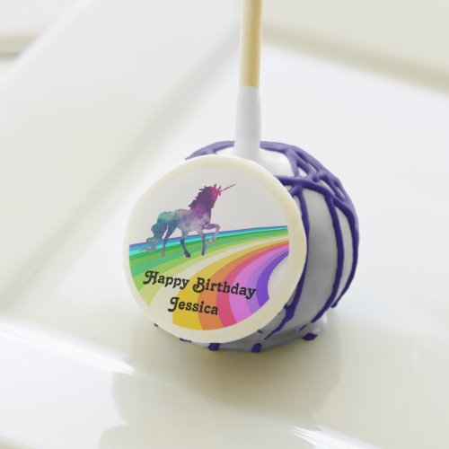 Rainbow Unicorn Birthday _ Cake Pop