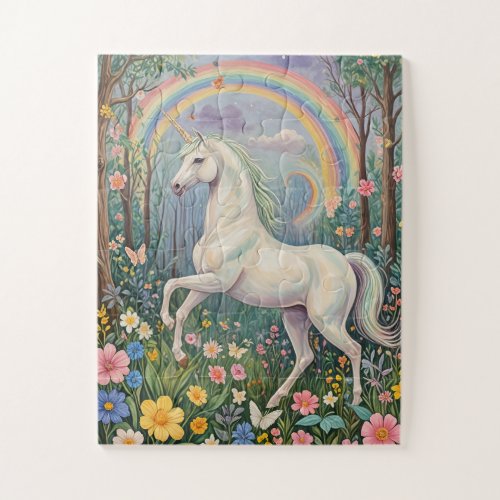 Rainbow Unicorn Birthday Jigsaw Puzzle