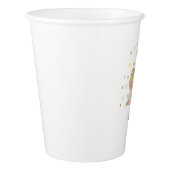 Rainbow Unicorn Birthday Paper Cup Pink Gold Cup (Left)