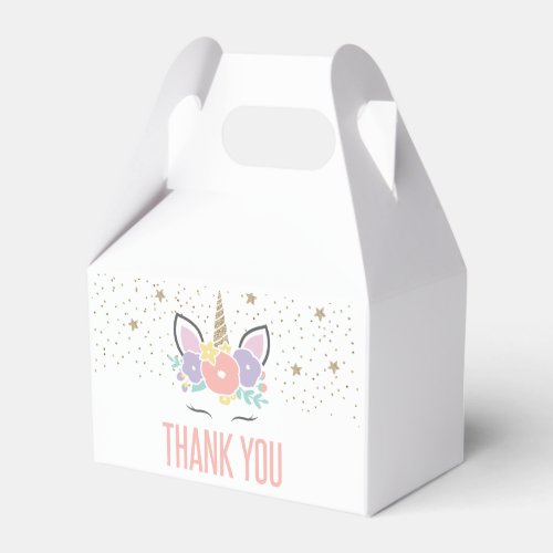 Rainbow Unicorn Birthday Party Favor Box