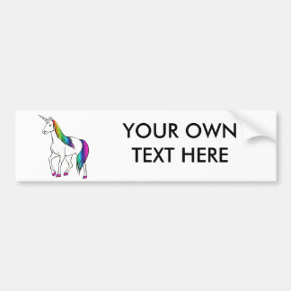 RAINBOW UNICORN BUMPER STICKER