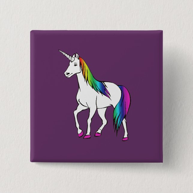 RAINBOW UNICORN BUTTON (Front)
