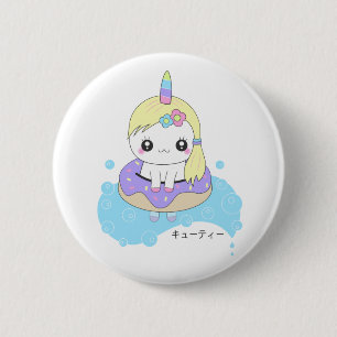 Rainbow Unicorn Button
