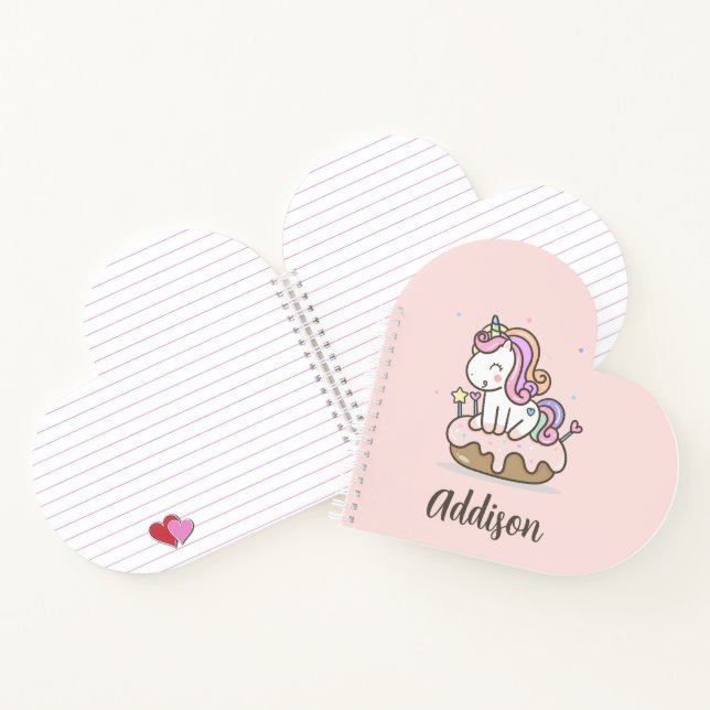 Rainbow Unicorn Cake Personalized Notebook (Inside)