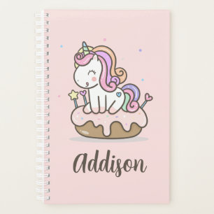 Rainbow Unicorn Cake Personalized Planner Notebook