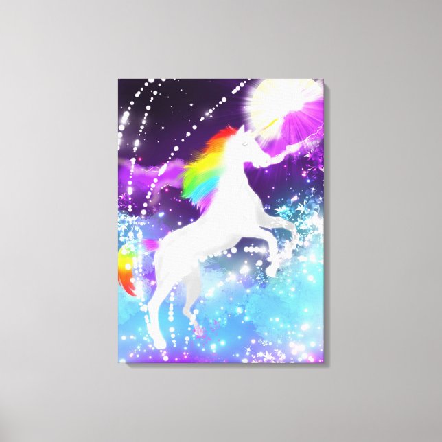 Rainbow Unicorn Canvas Print (Front)
