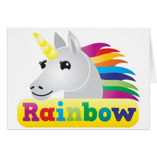 Rainbow Unicorn Cards (Front Horizontal)
