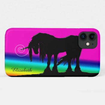 Rainbow Unicorn Iphone 11 Case by Heart_Horses at Zazzle