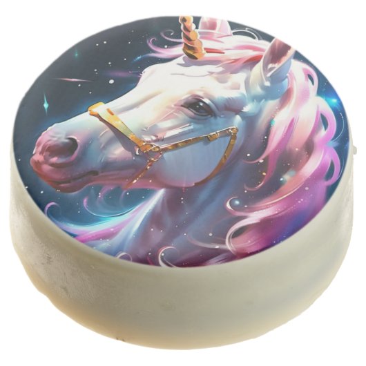 Rainbow Unicorn Chocolate Covered Oreo (Angled)