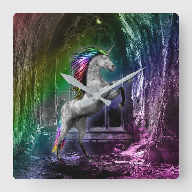 Rainbow Unicorn Clock (Front)