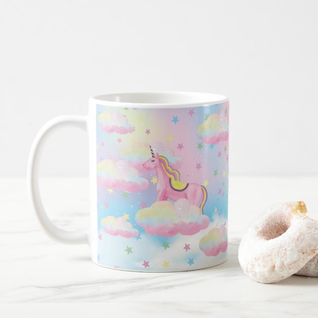 Rainbow Unicorn Cloud Mug  (With Donut)