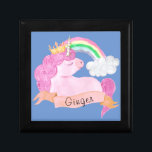🌈Rainbow Unicorn Custom Name     Gift Box<br><div class="desc">Beautiful magic-themed featuring Adorable baby unicorn with rainbow. Easy customization of your princess name using the "Personalization button". Check out other Matching items available in my store!</div>