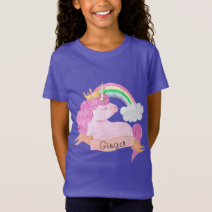 🌈Rainbow Unicorn Custom Name T-Shirt