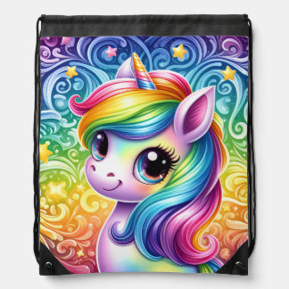 Rainbow unicorn cute fun bag
