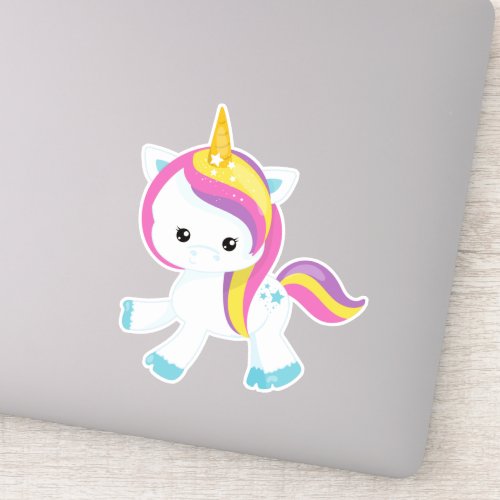 Rainbow Unicorn Cute Unicorn Star Magic Unicorn Sticker