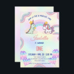 Rainbow Unicorn & Dinosaur Friends Birthday Party Thank You Card<br><div class="desc">Cute Watercolor Rainbow Unicorn & Dinosaur Friends Birthday Party</div>