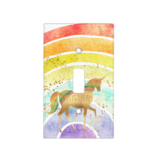 Rainbow Unicorn Dream Light Switch Cover
