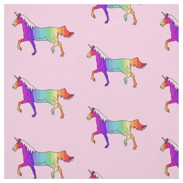 Rainbow Unicorn  / Fabric for Kids (Swatch)