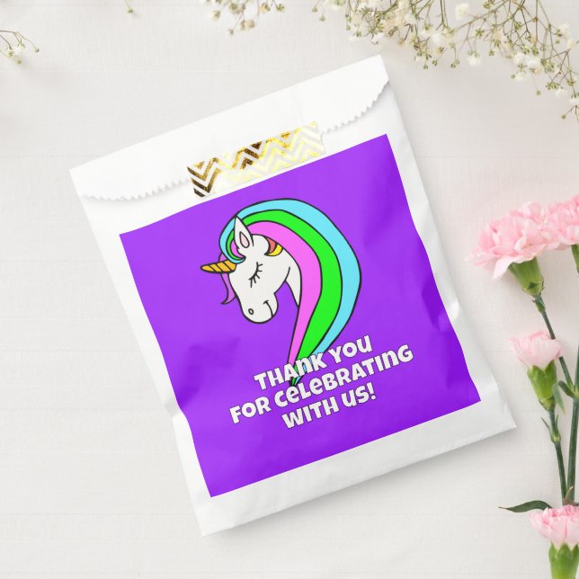 Rainbow Unicorn Favor Bag (Sealed)