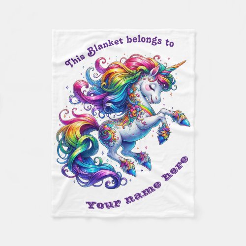 Rainbow Unicorn Fleecedecke Fleece Blanket