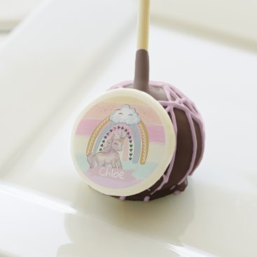 🦄Rainbow Unicorn Girl Custom Name Cake Pops
