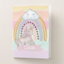 🦄Rainbow Unicorn Girl Custom Name Pocket Folder