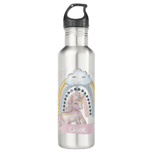 Rainbow Unicorn Personalized Girls Thermos