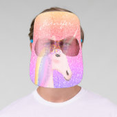 Rainbow Unicorn Glitter Personalized Face Shield (Insitu)