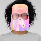 Rainbow Unicorn Glitter Personalized Face Shield (Insitu)