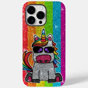 Rainbow Unicorn Glitter Sparkly Gold Sparkles      Case-Mate iPhone 14 Pro Max Case