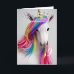 Rainbow Unicorn Happy Birthday Granddaughter Card<br><div class="desc">The Rainbow Unicorn Happy Birthday Granddaughter Card, Wish your granddaughter a very happy birthday with this beautiful Rainbow Unicorn Happy Birthday Granddaughter Card! Featuring a colorful unicorn with bright rainbow hair, this card is sure to make her smile. The inside message wishing her a "magical" day is sure to touch...</div>