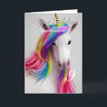 Rainbow Unicorn Happy Birthday Granddaughter Card<br><div class="desc">The Rainbow Unicorn Happy Birthday Granddaughter Card, Wish your granddaughter a very happy birthday with this beautiful Rainbow Unicorn Happy Birthday Granddaughter Card! Featuring a colorful unicorn with bright rainbow hair, this card is sure to make her smile. The inside message wishing her a "magical" day is sure to touch...</div>