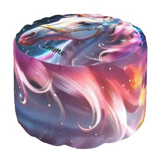 Rainbow Unicorn Head Custom Name Script Text