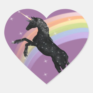 Rainbow Unicorn Heart Sticker