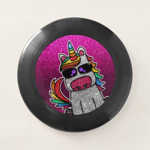 Rainbow Unicorn Hot Pink Glitter Birthday Party  Wham_O Frisbee