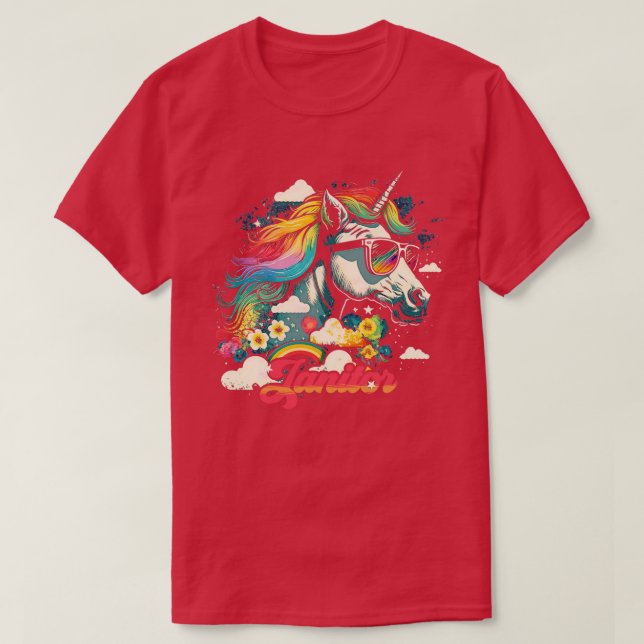 Rainbow Unicorn Janitor T-Shirt (Design Front)