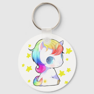 Rainbow Unicorn Keychain