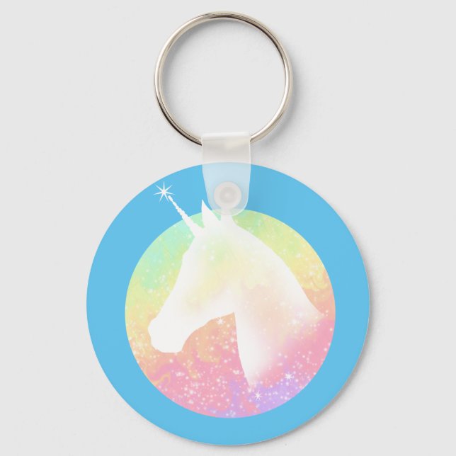 Rainbow Unicorn Keychain (Front)