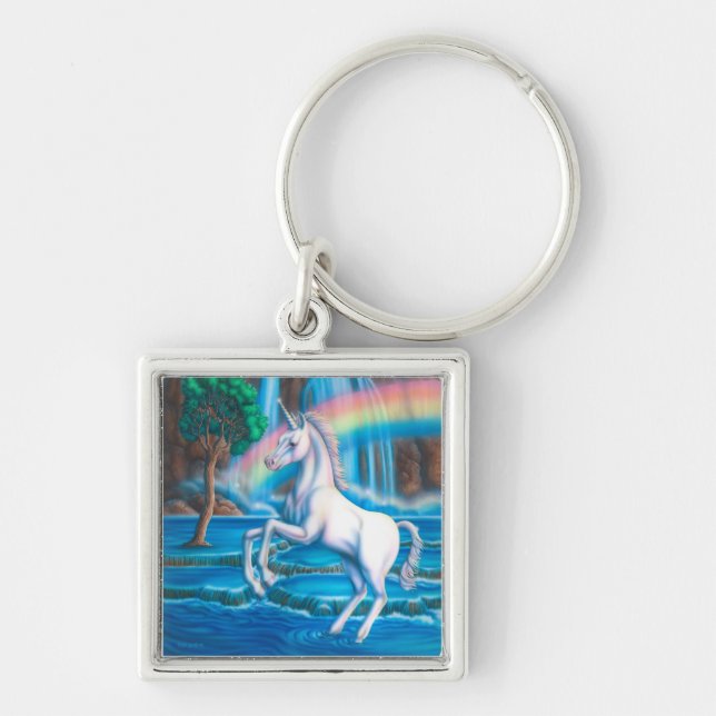 Rainbow Unicorn keychain (Front)