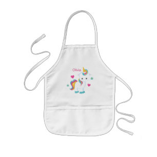 Rainbow Unicorn Kids' Apron