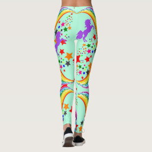 Rainbow unicorn Leggings Personalize Yoga Pants