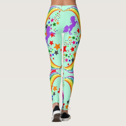 Rainbow unicorn Leggings Personalize Yoga Pants