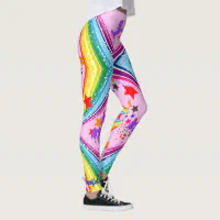 Rainbow Unicorn Leggings Personalize Yoga Pants
