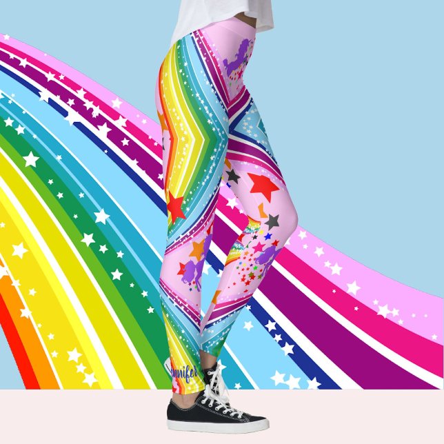 Rainbow Unicorn Leggings Personalize Yoga Pants (Creator Uploaded)