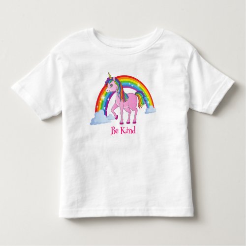 Rainbow Unicorn Little Girls Be Kind Shirt