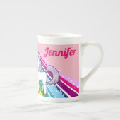 Rainbow Unicorn Little Girl's Cup Personalize NAME (Right)