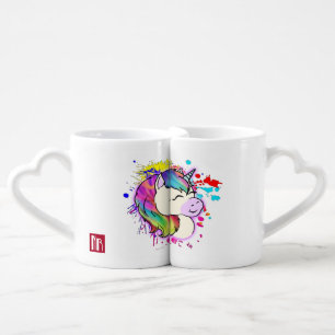 Rainbow Unicorn Love Coffee Cups