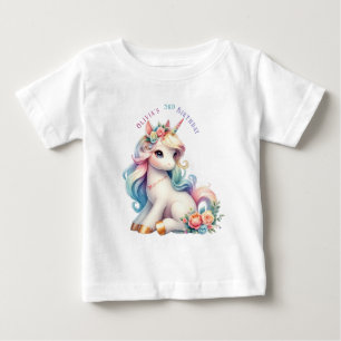 Rainbow Unicorn Magic Birthday Baby T-Shirt