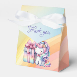 Rainbow Unicorn Magic Birthday Favor Boxes