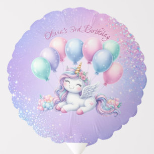 Rainbow Unicorn Magic Moment Girl Birthday Balloon
